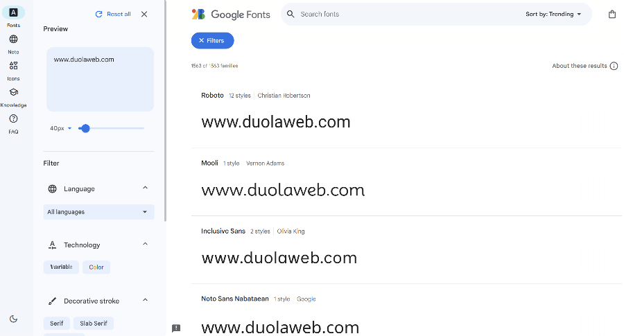 Google Fonts