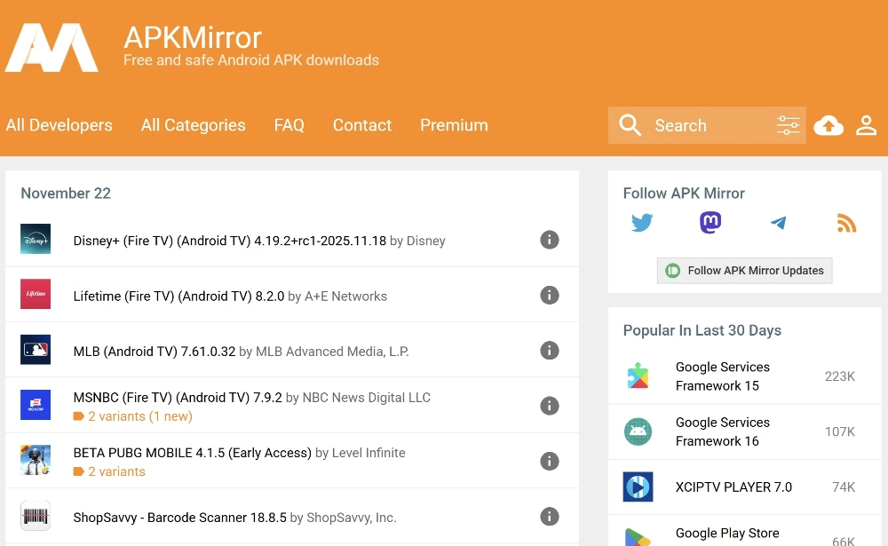 无需Google Play，8个最新好用的在线下载APK的网站