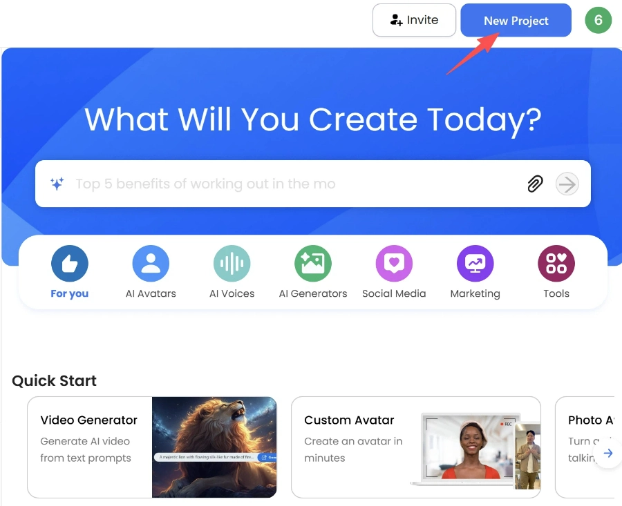 如何在 AI Studios 中开始视频项目？